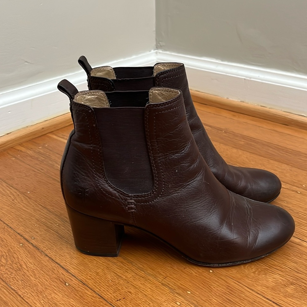 Frye ankle rounded toe boots, Brown, Size 9/9.5